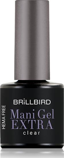 BrillBird Hema free Mani Gel Extra Clear 8ml (Extra Clear, Top coat)