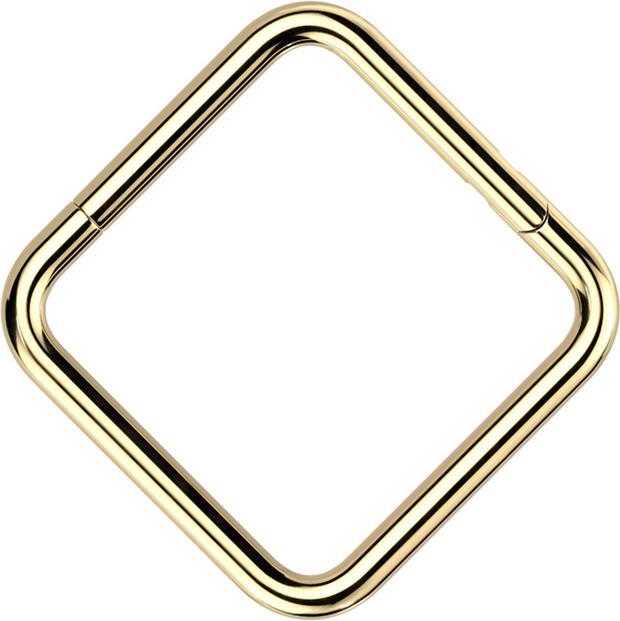 Produktbild Star Piercing Micro Segmentring klappbar vergoldet Quadrat (ohne Messing, Titan)