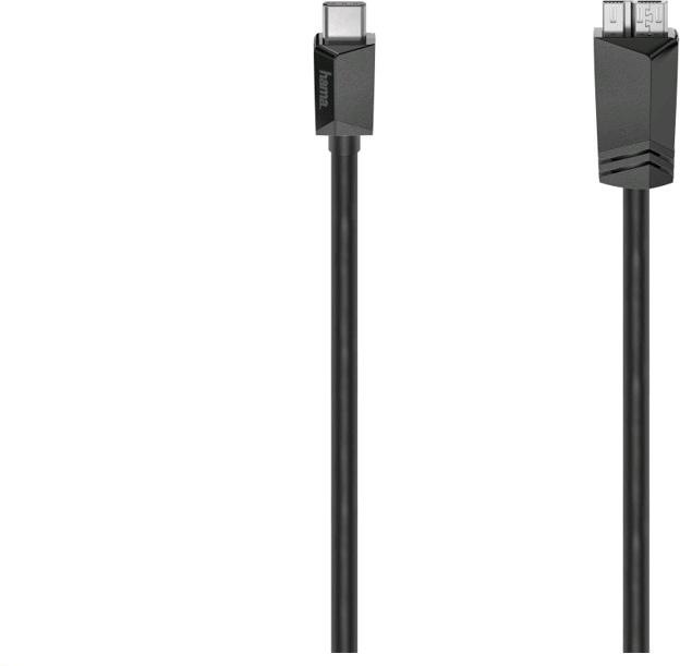 Image du produit Hama Câble USB-C, USB-C mâle - Micro-USB mâle, USB 3.2 Gen1, 5 Gbit/s, 0,75 m (0.75 m, USB 3.2 Gen 1)