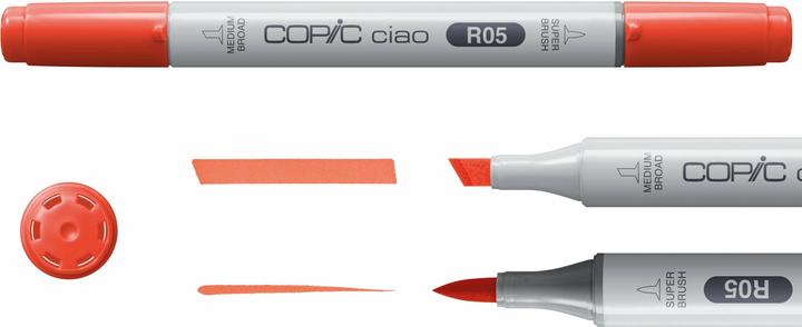 Produktbild Copic Marker ciao, 24er Set (R29 (Lipstick Red), 100 (Black), B29 (Ultramarine), E29 (Burnt Umber), YR07 (Cadmium Orange), YG06 (Yellowish Green), G00 (Jade Green), BV00 (Mauve Shadow), BV02 (Prune), E21 (Soft Sun), Y00 (Barium Yellow), BG23 (Coral Sea), Y08 (Acid Yellow), G05 (Emerald Green), B00 (Frost Blue), B24 (Sky))