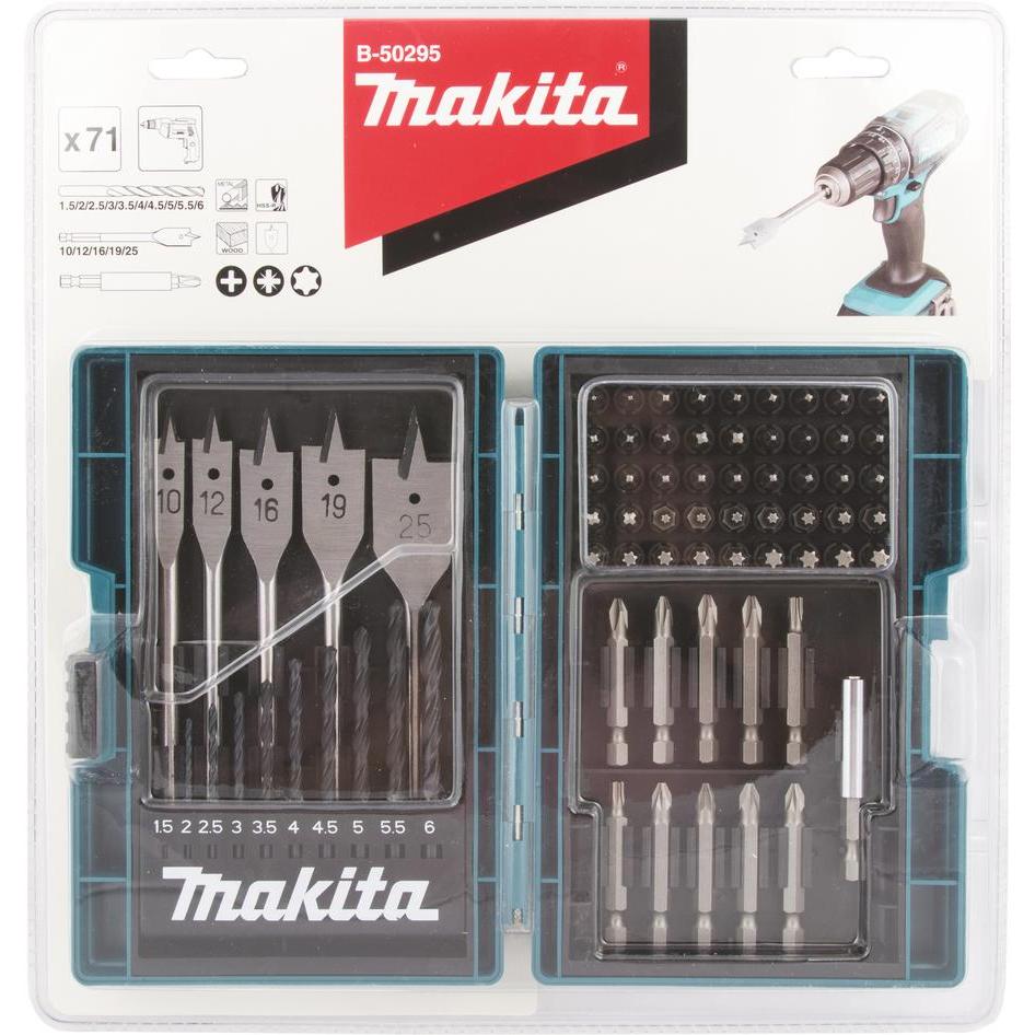 Thumbnail - Makita, Bits, Bohrer-Bit-Set 71tlg (2 mm, 1.5mm, 19 mm, 3 mm, 16 mm, 4 mm, 5 mm, 2.5 mm, H12 mm)