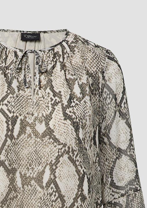 Immagine prodotto s.Oliver Bluse Bluse mit Schlangen-Print und Bindeband (40)