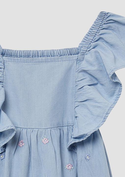 Immagine prodotto S.Oliver Kleid Kurzes Denim-Kleid mit Smok-Detail und All-over-Stickerei (116)