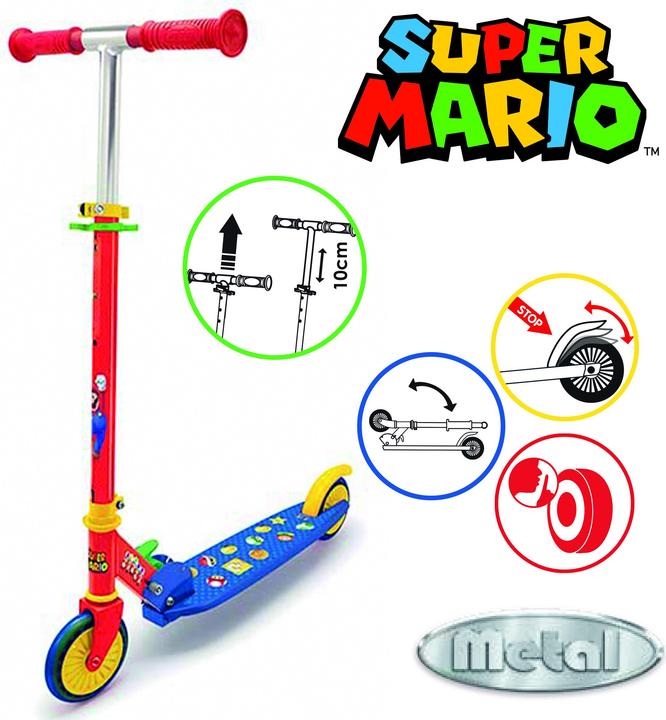 Actual product image Smoby Super Mario 2w Foldable Scooter
