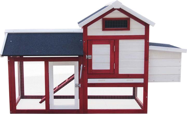 Image du produit Wiltec Poulailler 1520x520x920mm Récréation libre Bois de sapin Poulailler Bac à fientes Poulet