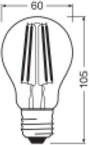 Produktbild Osram LED Filament Lampe (E27, 11 W, 1521 lm, 1 x, D)