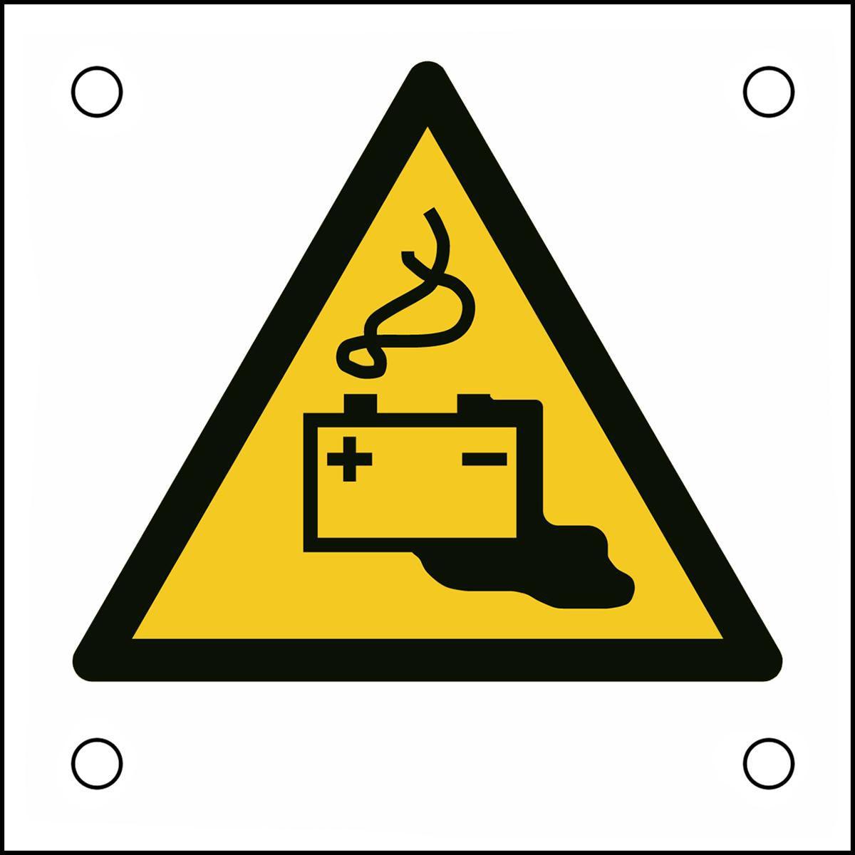 Brady, Sicherheitskennzeichnung, ISO-Sicherheitsschild - Warnung vor Gefahren durch Batterien