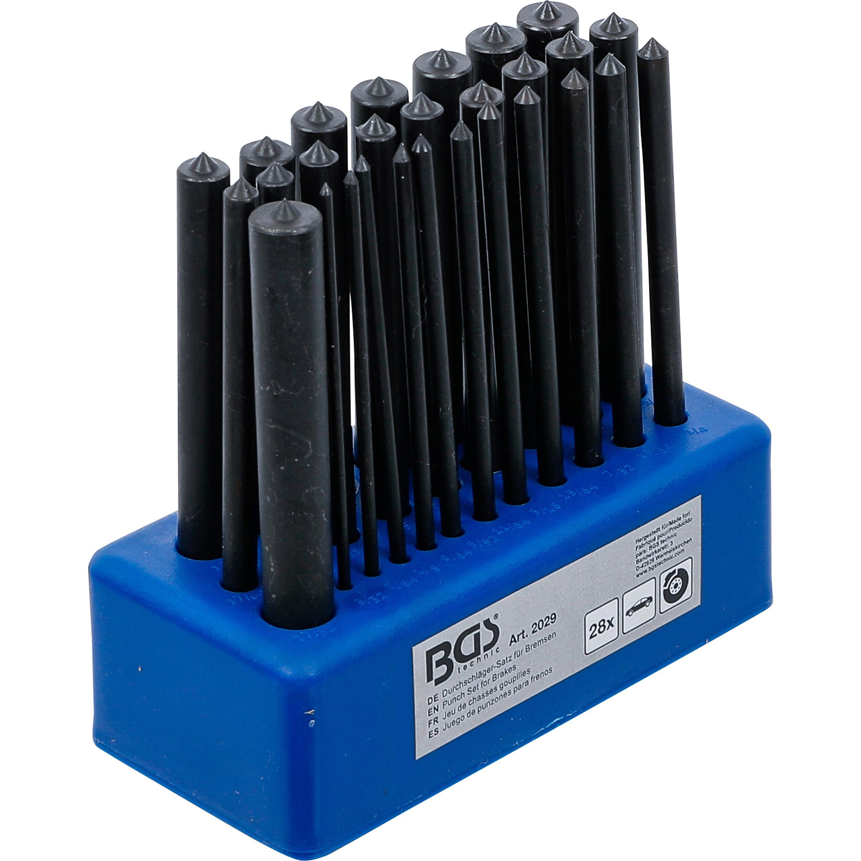 BGS Durchschläger-Satz für Bremsen 28-tlg. (Vorderradbremse, Bremsset) (2029)