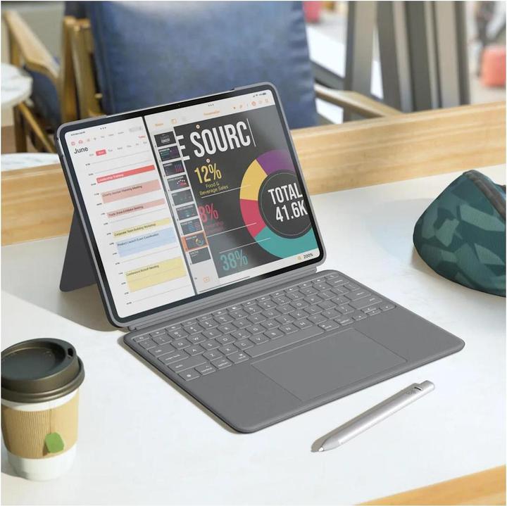 Produktbild Logitech Combo Touch Case (CH, Apple iPad Air 13 2024, Apple iPad Air 13 2025, Apple iPad Air 13 2026)