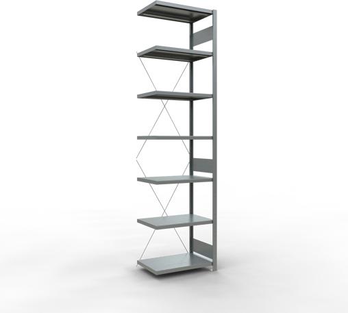 Produktbild Schulte Lagertechnik Stecksystem Anbauregal MULTIplus250 mit Kreuzstrebe