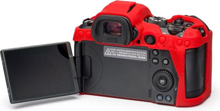 Actual product image easyCover Silicone protector red for Canon Eos R5 / R6