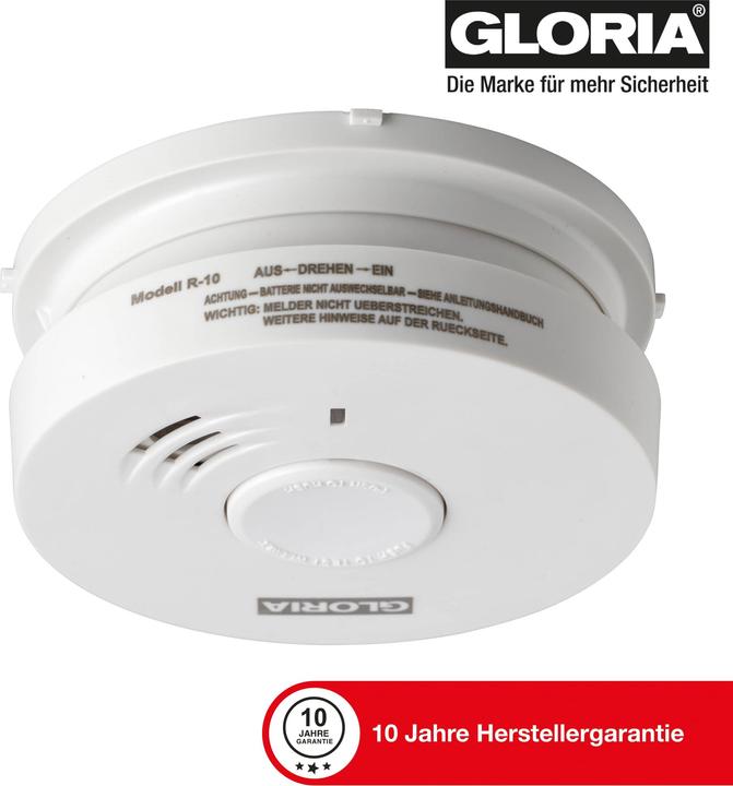 Image du produit Gloria Haus und Garten R-10 002518.0015 Détecteur de fumée à pile avec pile de 10 ans