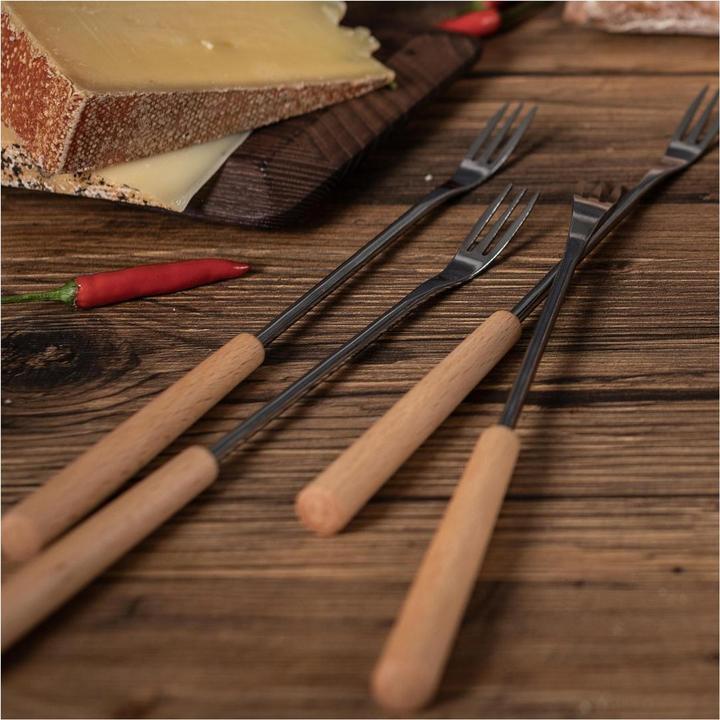 Image du produit Kuhn Rikon Fourchettes fondue au fromage en bois de hêtre 4 pièces