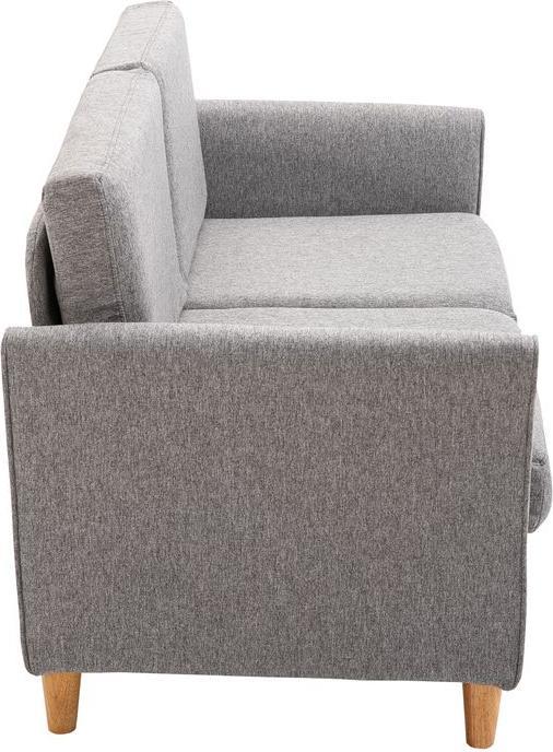 Image du produit Swisshandel24 Canapé double amovible avec coussins Lin Gris clair 141x65x78cm (2 places)