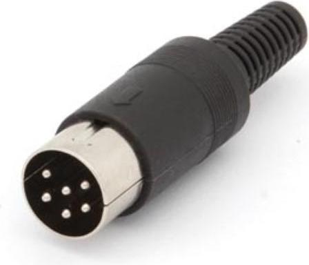 Velleman DIN-STECKER (AUDIO) - 6-POLIG 240° - SCHWARZ