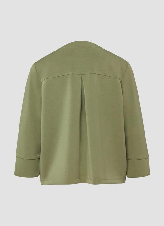 Produktbild s.Oliver Sweatshirt Jacke Cropped Scuba-Sweatshirt-Jacke mit Stehkragen (36)