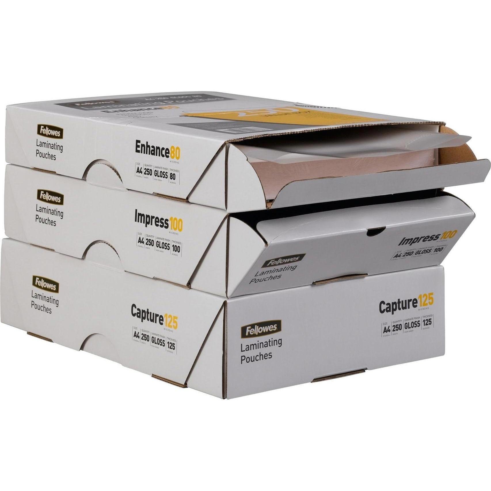 Thumbnail - Fellowes, Laminierfolie, Enhance 80 (A4, 250 Stück, 80 µm)