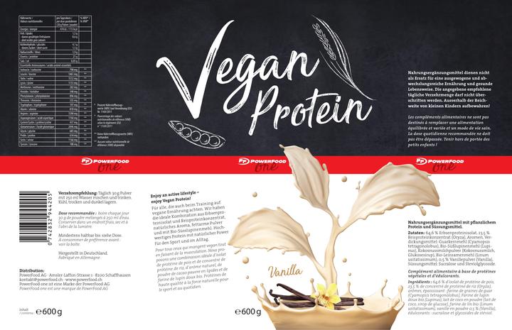 Image du produit Powerfood Protéines végétaliennes (Vanille, 1 pcs, 600 g)
