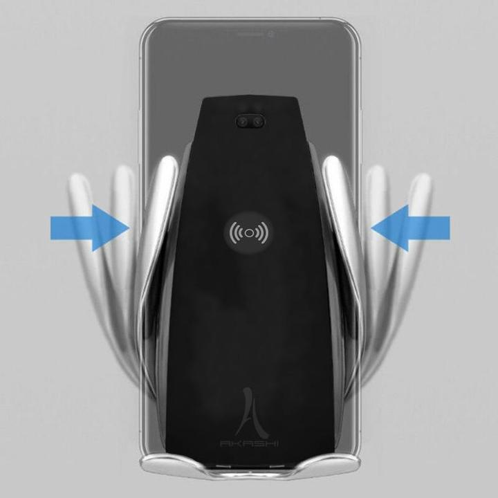 Image du produit Akashi Support Voiture Automatique Avec Charge Rapide Sans Fil 10w