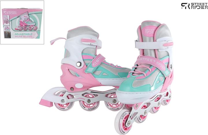 Actual product image Street Rider Inline Skates Pink/Grün Verstellbar, Grösse 29-32 (29, 30, 31, 32)