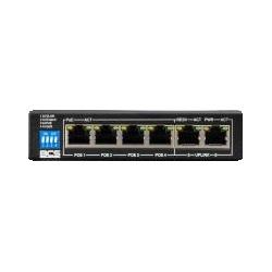 BCS BCS-B-SP0402 PoE-Switch für 4 IP-Kameras (6 Ports), Netzwerk Switch