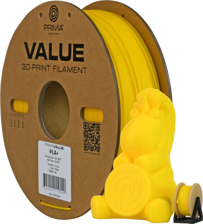 Produktbild Prima Creator PrimaValue PLA+ (PLA, 1.75 mm, 1.32 g, Gelb)