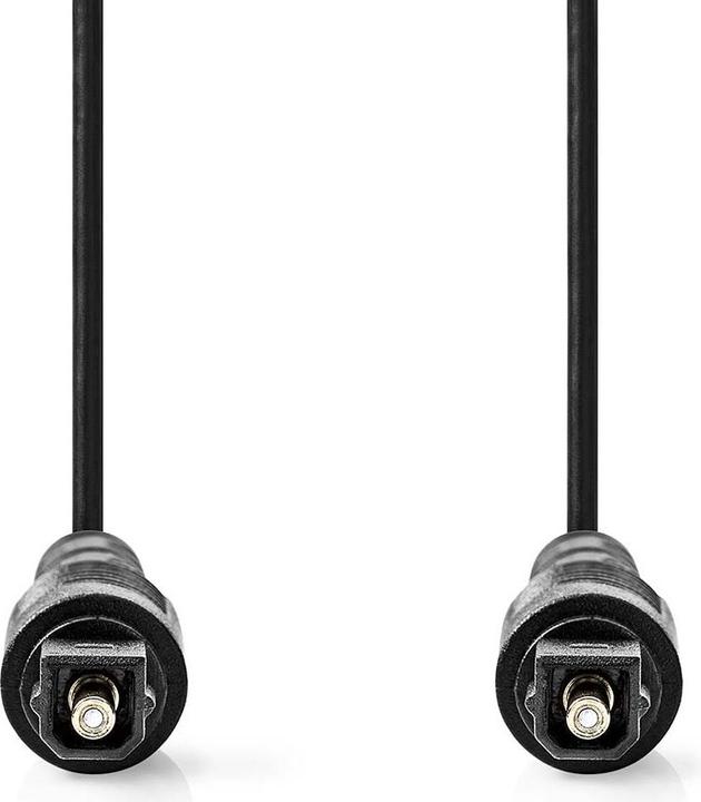 Productafbeelding Nedis Optische audiokabel - Toslink male | Toslink male | 1,00 m | Rond | PVC | Zwart | Lab (1 m, TOSLINK)