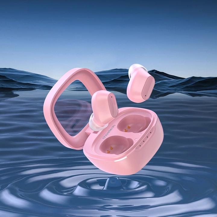 Actual product image Choetech MEMS wireless TWS Bluetooth 5.3 headphones - pink (17 h, Wireless)