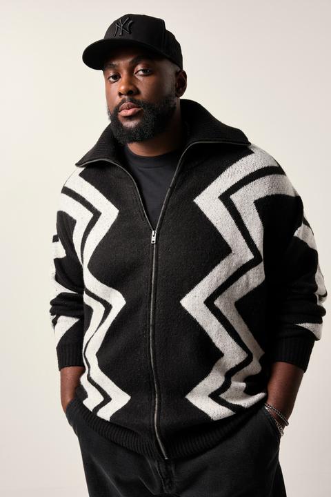 Image du produit Sthuge Cardigan motif chevrons - jusqu'au 7 XL (XL)