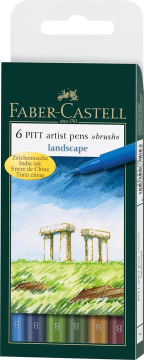 Faber-Castell Artist Pen (Multicoloured, Landscape, 6 x)