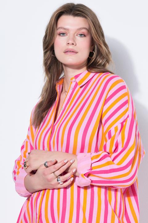 Immagine prodotto Studio Untold Musselin Bluse, oversized, Neon Stripes, Langarm (42, 44)