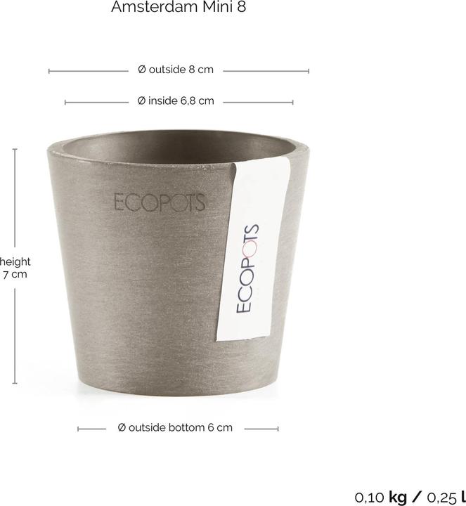 Actual product image Ecopots Amsterdam Mini (8 cm)