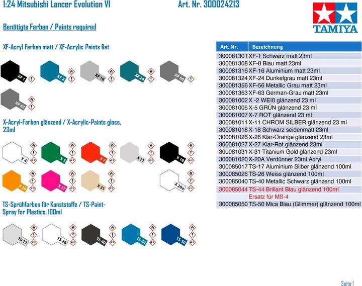 Immagine prodotto Tamiya Mitsub.Lancer Evo.VI