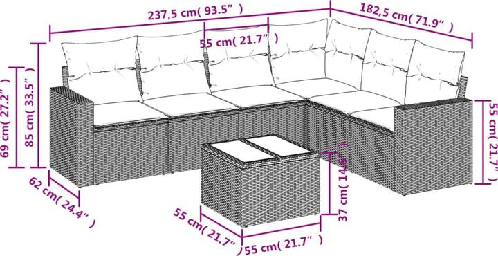 Produktbild vidaXL Justine
