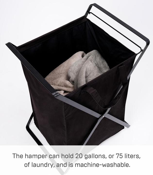 Actual product image Yamazaki Wäschekorb mit herausnehmbarer Tasche TOWER (45 l)