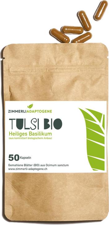 Produktbild Zimmerli Adaptogene Tulsi Kapseln (BIO) 50 Kapseln (1 Stück, Kapseln, 25 g)