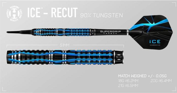 Harrows ICE Recut 90% Softip Darts
