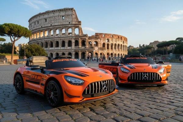 Actual product image Es-toys Elektro Kinderfahrzeug Mercedes-AMG GT3 Lizenziert mit Mp3, EVA, Ledersitz