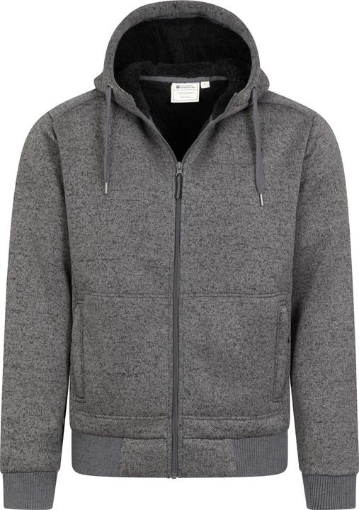 Actual product image Mountain Warehouse Mens Nevis II Faux Fur Hoodie (L)