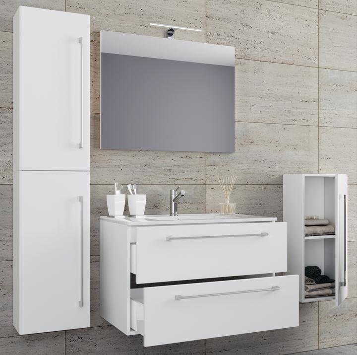 Image du produit VCM Meuble vasque 5 vasques Badinos 2 tiroirs Miroir