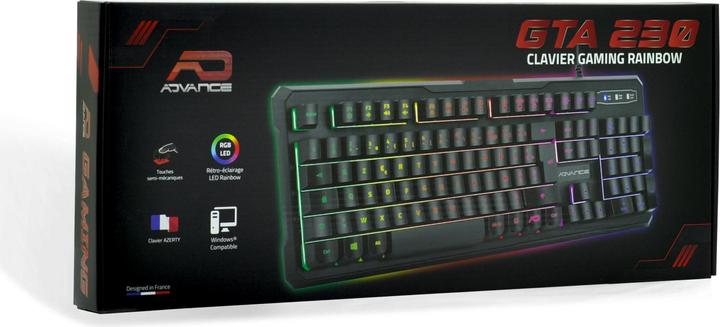 Image du produit Advance Clavier Gamer Semi-Mécanique Gta 230 RGB (Noir) (FR, Filaire)