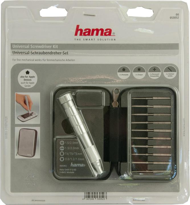 Produktbild Hama Schraubendreher Set (Schlitz, Kreuzschlitz, Pin-torx)