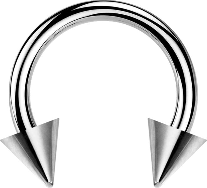 Produktbild Star Piercing Micro Circular Barbell silber mit zwei Cones (Titan G23, ohne Messing)
