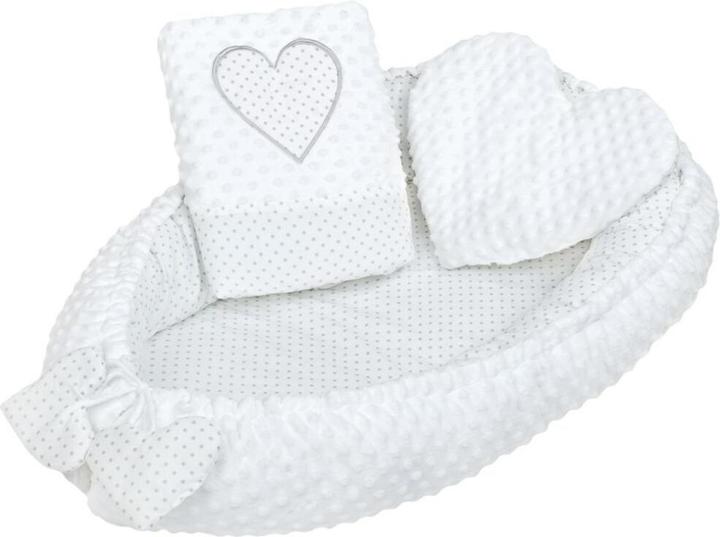 Actual product image New Baby Luxuriöser Nistkasten mit Polsterung und Bettdecke Srdicko weiss