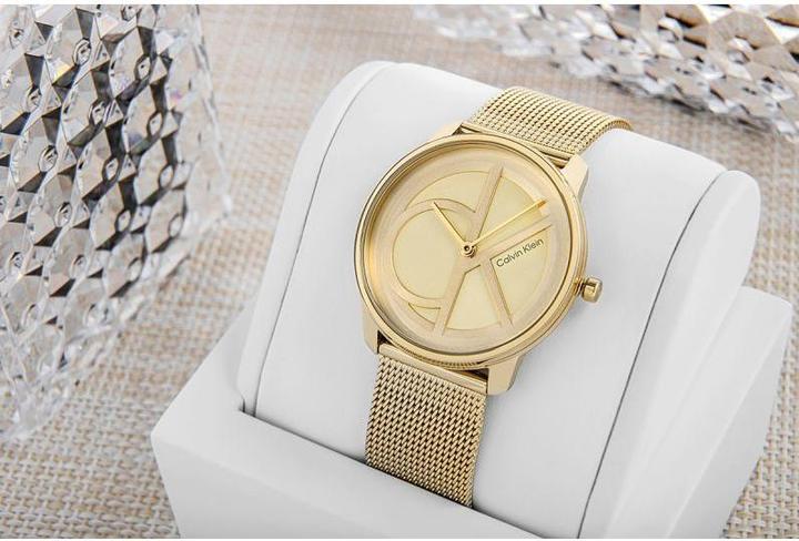 Image du produit Calvin Klein Iconic Mesh Damenuhr 25200034 + BOX (Montre analogique, 35 mm)