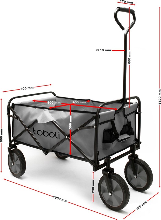 Produktbild Toboli Offroad Faltbollerwagen