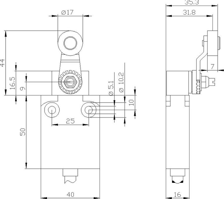 Produktbild Siemens Endschalter,Metall,40mm,w/Drehschalter