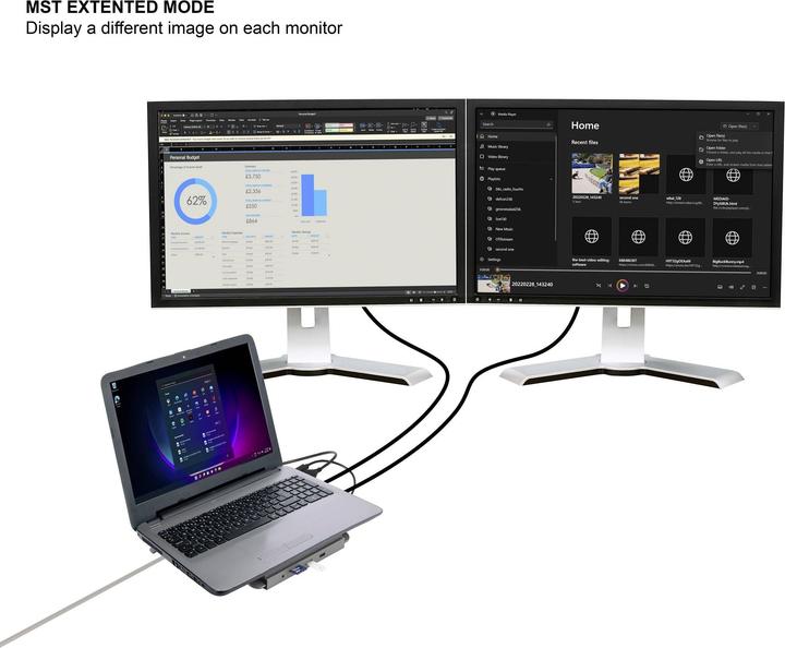 Image du produit Renkforce Support d'accueil pour ordinateur portable 12-en-1 (USB-C)