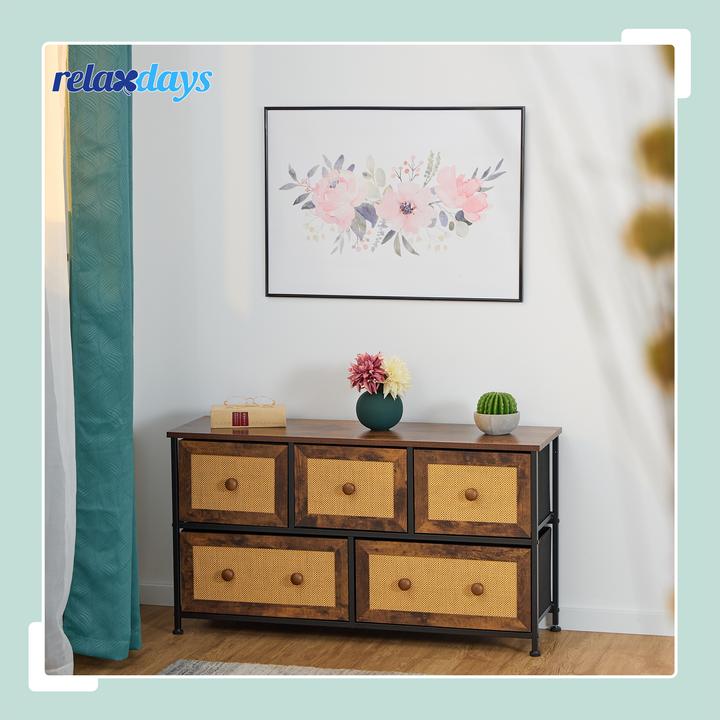 Actual product image Relaxdays Chest of drawers (100 x 32.5 x 54.5 cm)