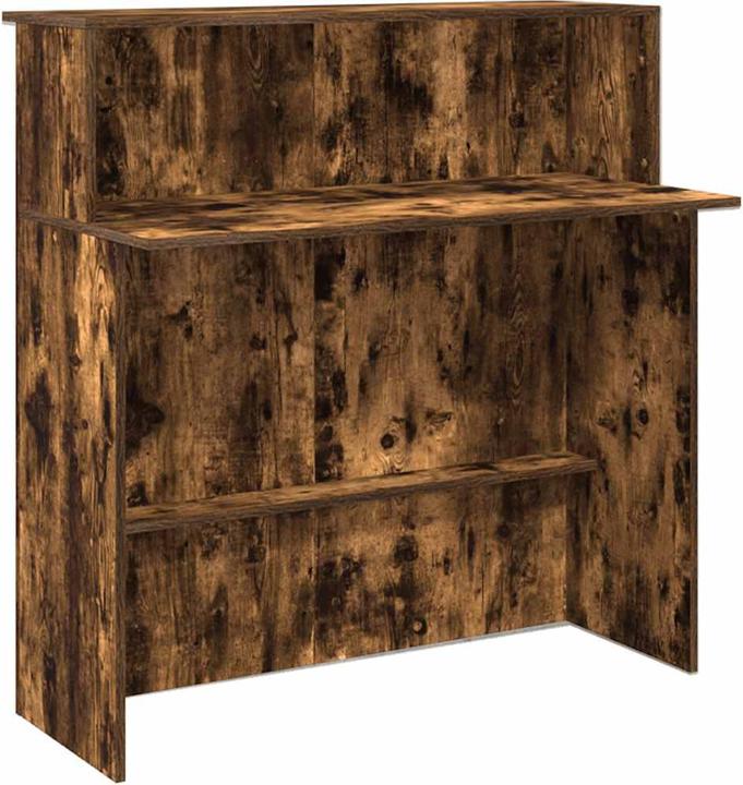 Actual product image vidaXL Reception counter smoked oak 180x50x103.5 cm wood-based reception counter